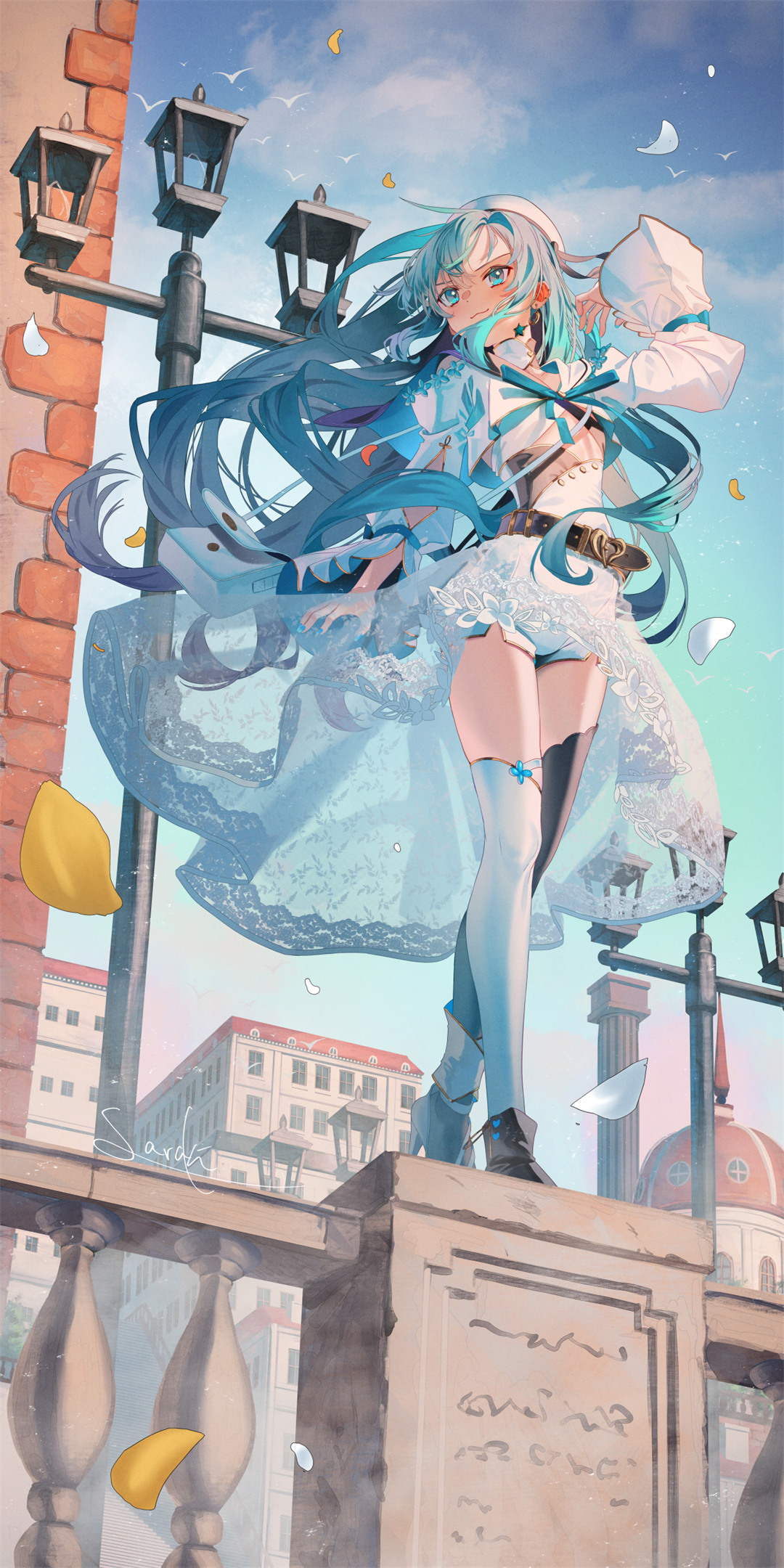 白毛兽耳少女 原神 芙宁娜 碧蓝档案 桐生桔梗 星穹铁道 黄泉 花火 今日插画壁纸推荐