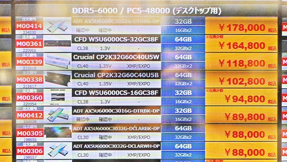 日本多款DDR5内存套装4月中旬降价，全球价格走势成谜
