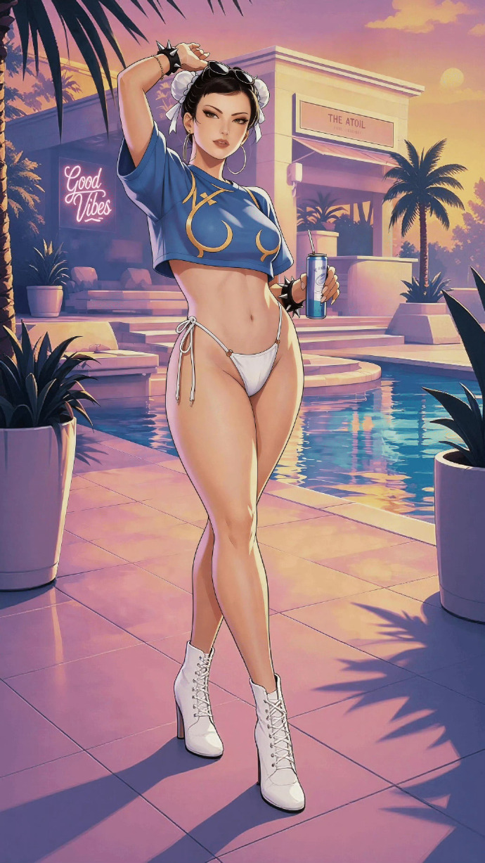 GTA6封面女郎引热议,网友恶搞出蒂法等版本及邦女郎设想