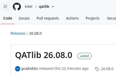 英特尔QATlib 26.08发布：加速压缩加密，支持下一代硬件